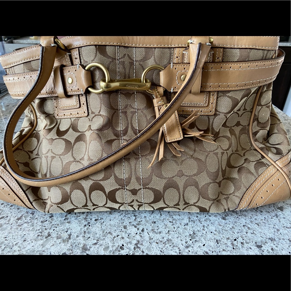 Coach Hampton Carryall light brown/tan bag